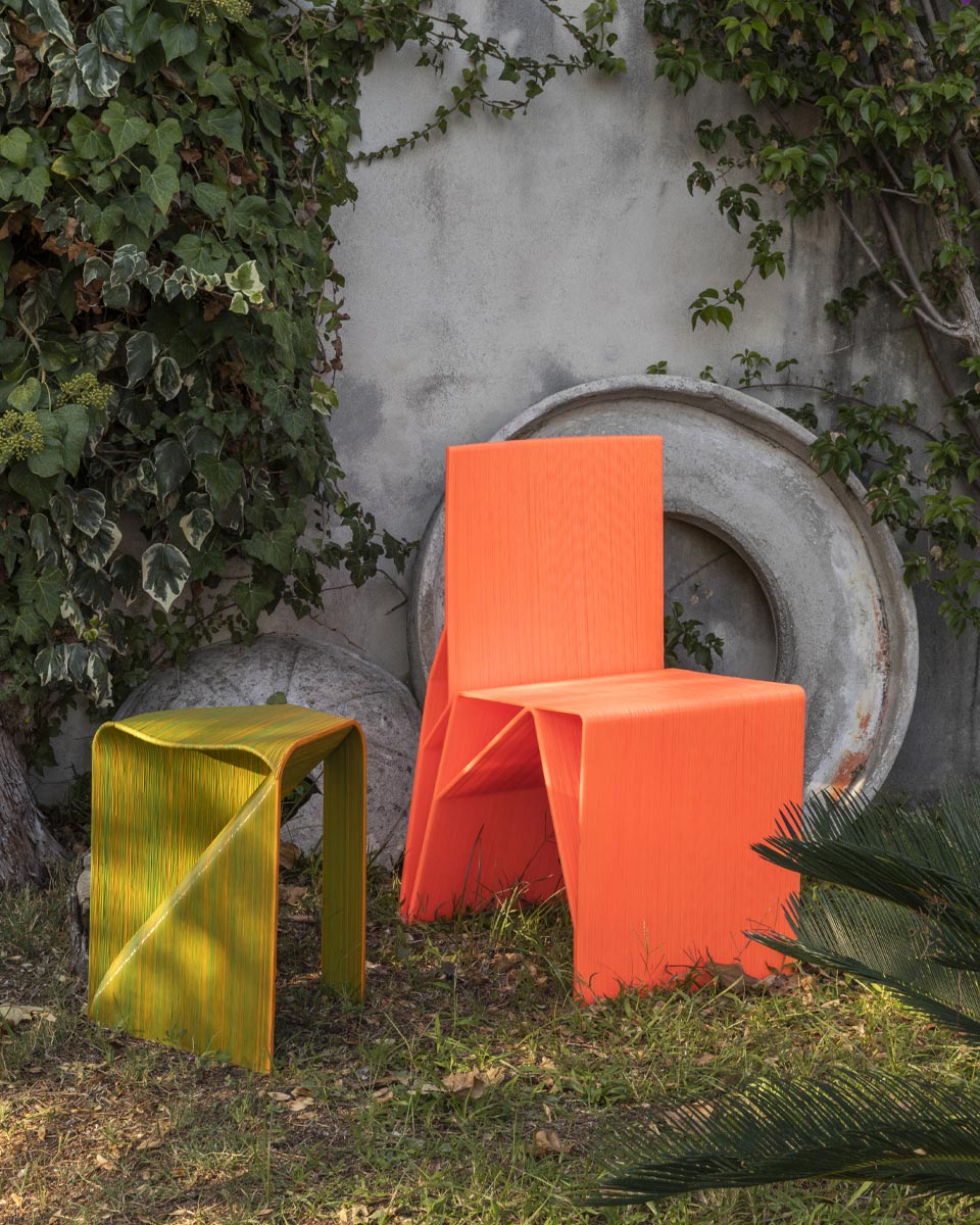 3D Printed Furniture - Chair Ischia Stool Arzachena